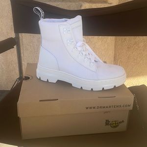 White dr martens air wair boots
